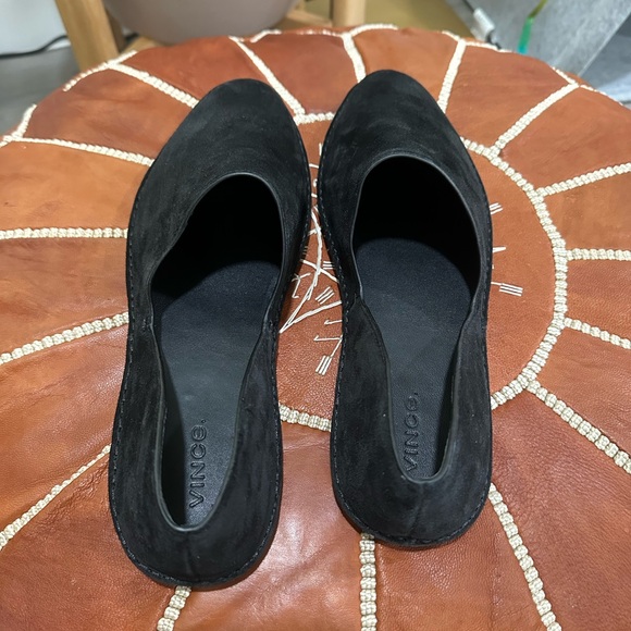 Vince Finola Almond Toe d'Orsay Suede Flats - Picture 7 of 13